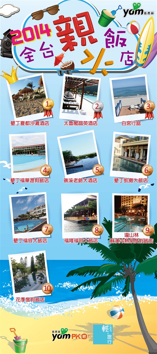 親水飯店,墾丁夏都沙灘酒店,太魯閣晶英酒店,白宮行舘,礁溪老爺大酒店,泳池,沙灘,親水飯