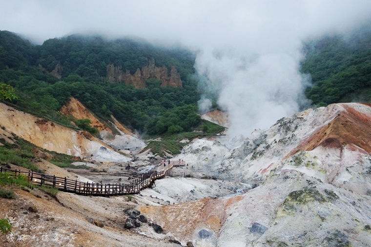 登別地獄谷,北海道,溫泉,間歇泉,地熱,鬼花火祭,探勝路,日本,地獄谷,幸福丸,笑福鬼,鬼怪