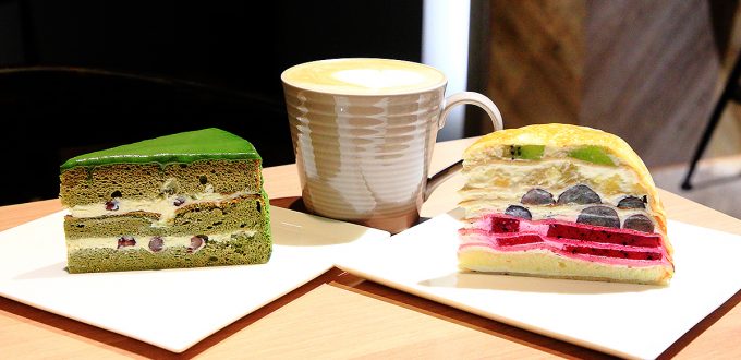 1/10 Cake,水果千層派,抹茶紅豆,松山區,甜點控,台北甜點店,拿鐵咖啡,光復北路,110 Cake,甜點,千層派,國父紀念館