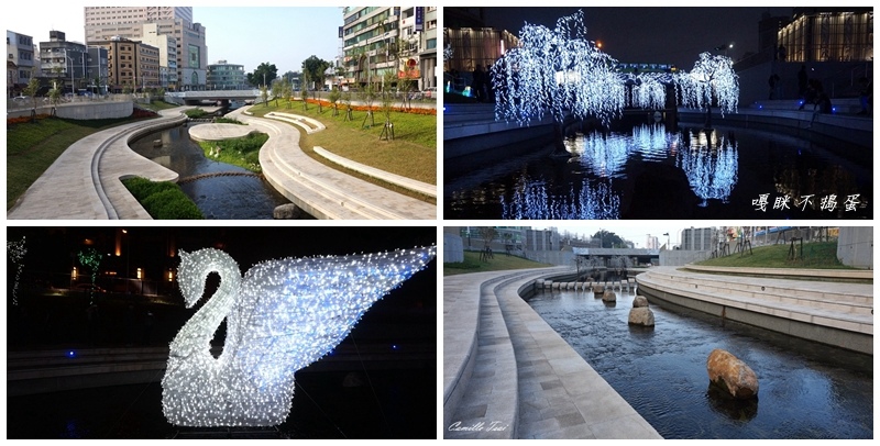 柳川藍帶水岸,台中市,景觀河川,河川整治,夜間點燈,中正柳橋,民權柳橋,台中,柳川,藍帶水岸