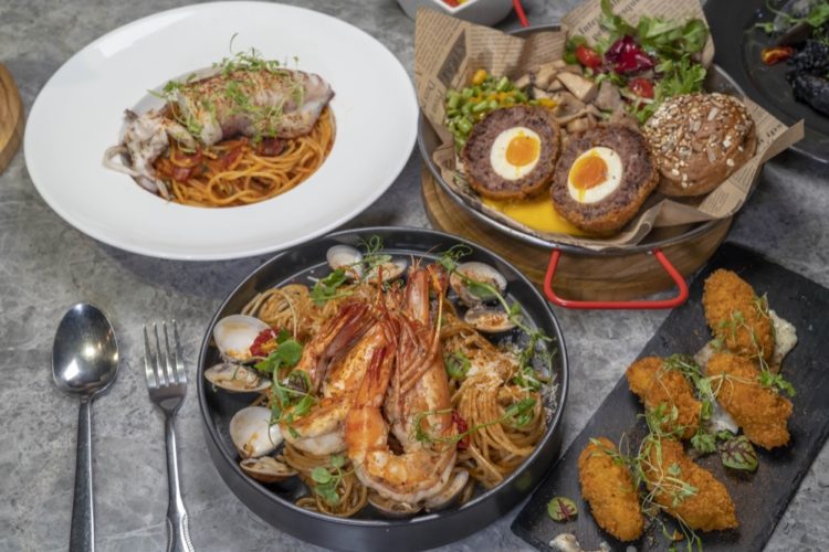 東海蘑菇Pasta,義大利麵,燉飯,香煎海大蝦,蘇格蘭炸彈,北海道干貝,黑糖珍珠奶茶舒芙蕾,台中,龍井,蘑菇Pasta,甜點,下午茶,網美牆,舒芙蕾鬆餅,CP值,泰式料理,麵包