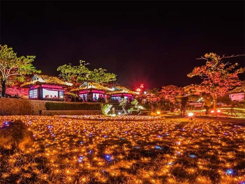 四重溪溫泉季,楓紅燈海,日式風情,溫泉公園,浪漫指數,紫色薰衣草燈海,旭海溫泉,屏東,車城鄉,四重溪溫泉公園,2019四重溪溫泉季