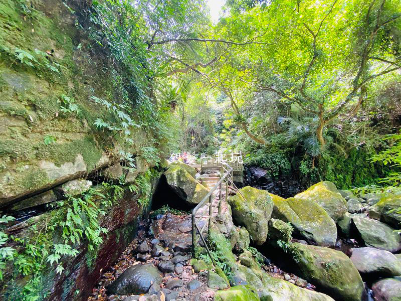 青山瀑布,溪谷步道,天然溪水,森林步道,自然景觀,瀑布觀景台,新北石門,新北,石門,步道,登山
