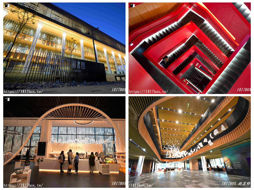台南市立圖書館新總館,金色格柵,天井藝術,大紅樓梯,保羅．考克斯基,張瑪龍陳玉霖建築師事務所,Mecanoo Architecture,台南,永康,建築,台南市立圖書館總館,拍照,打卡