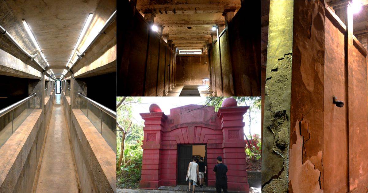 觀音山蓄水池,台北地下水宮殿,《獵島計畫》,台北自來水博物館,台灣藝術展覽,台北城市秘境,希臘式建築,台北,台北景點,秘境,獵島計畫,台北展覽,室內景點,台北古蹟,捷運公館站景點,自來水博物館園區,台北秘境,地下水宮殿,中正景