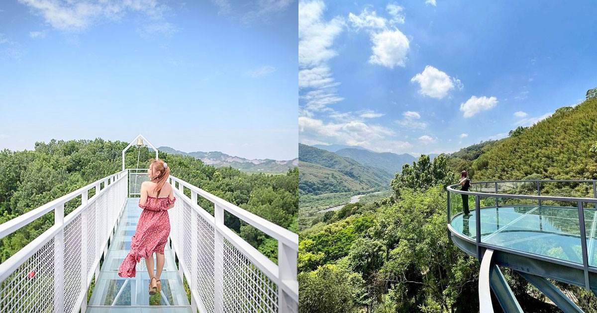 天空步道,基隆塔,中庄調整池,小烏來,青蛙石,透明玻璃,清境高空觀景步道,桃園,小烏來天空步道,新竹,青蛙石天空步道,花蓮,親不知子天空步道,南投,台南,174翼騎士驛站,中庄調整池景觀平台,高雄,岡山之眼,日見森嵐,魔法森林,空中步