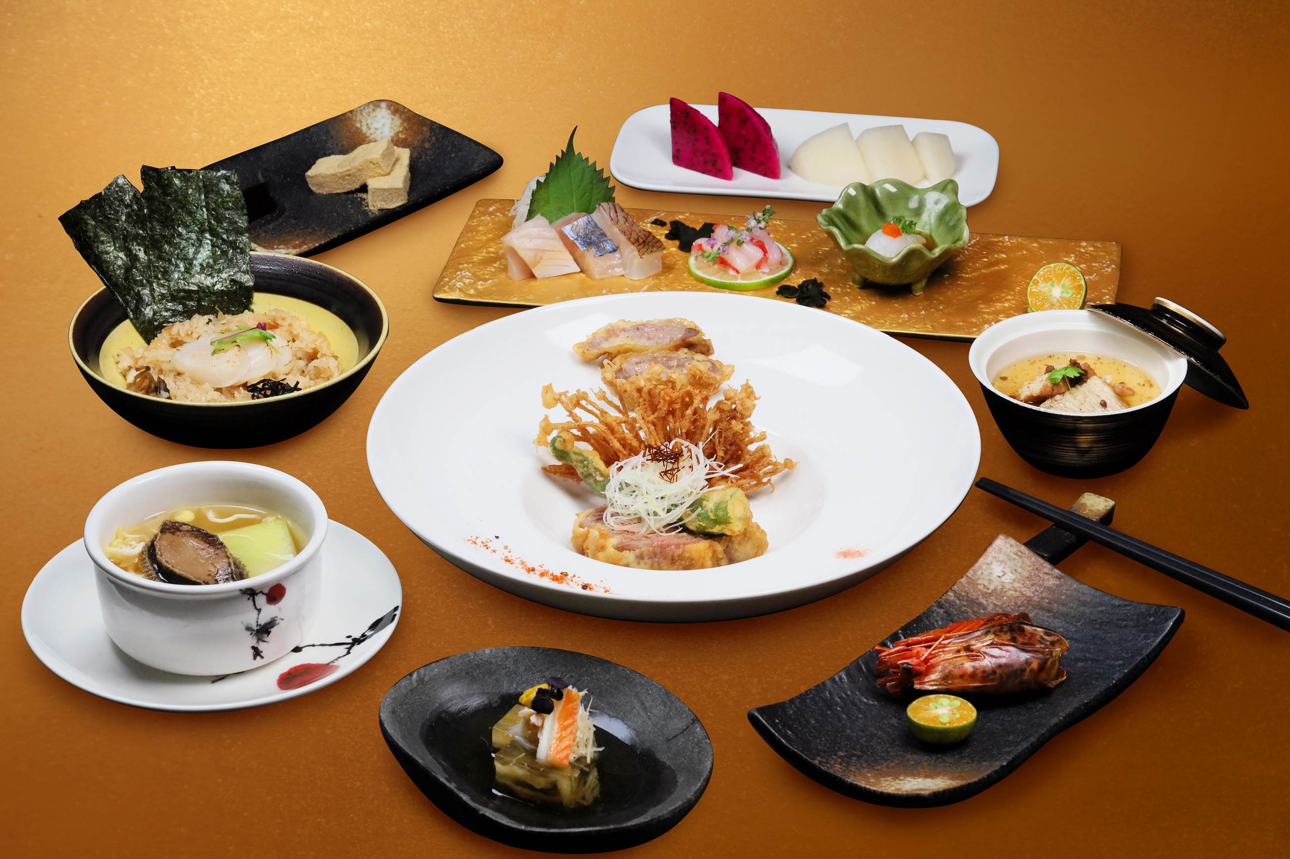 高雄萬豪酒店,京樂日本料理,秋季限定,日式會席料理,伊比利豬天婦羅,波士頓龍蝦,和牛,高雄,日本料理,萬豪酒店,季節限定,期間限
