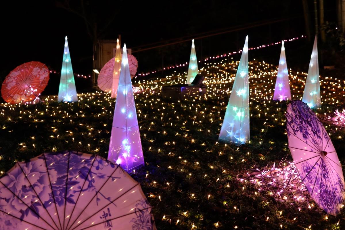 日本,京都,耶誕節,裝置藝術,夢NARIE,綾部夢LIGHT 2023,光之饗宴TWINKLE JOYO,Bambio Illumination 2023,京都點燈,日本冬季點燈