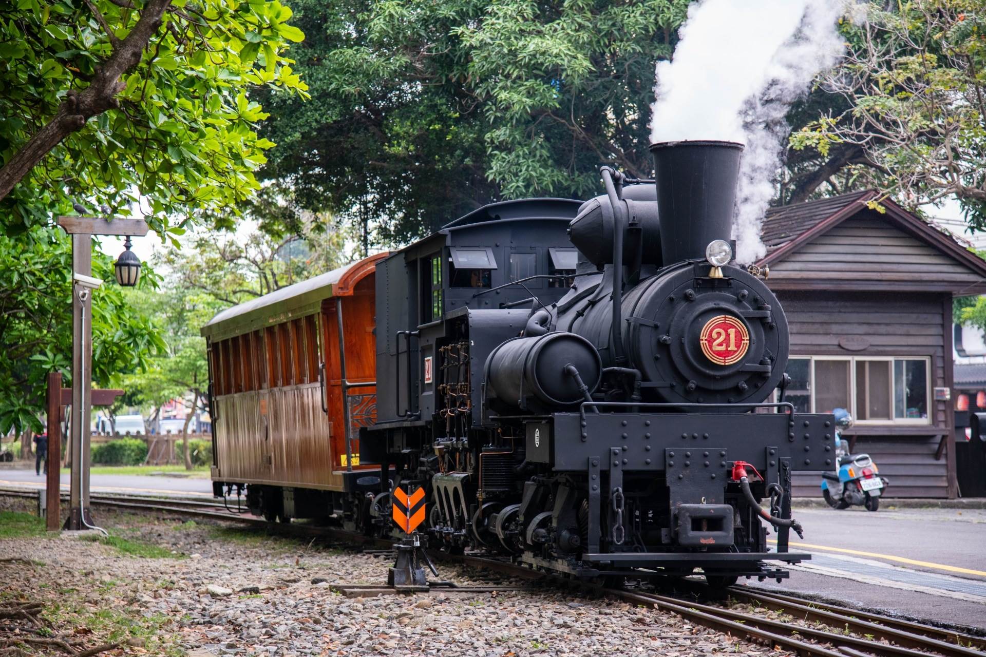 嘉義,阿里山,阿里山森鐵,蒸汽火車,Shay21,檜木車廂,檜來嘉驛,阿里山林鐵