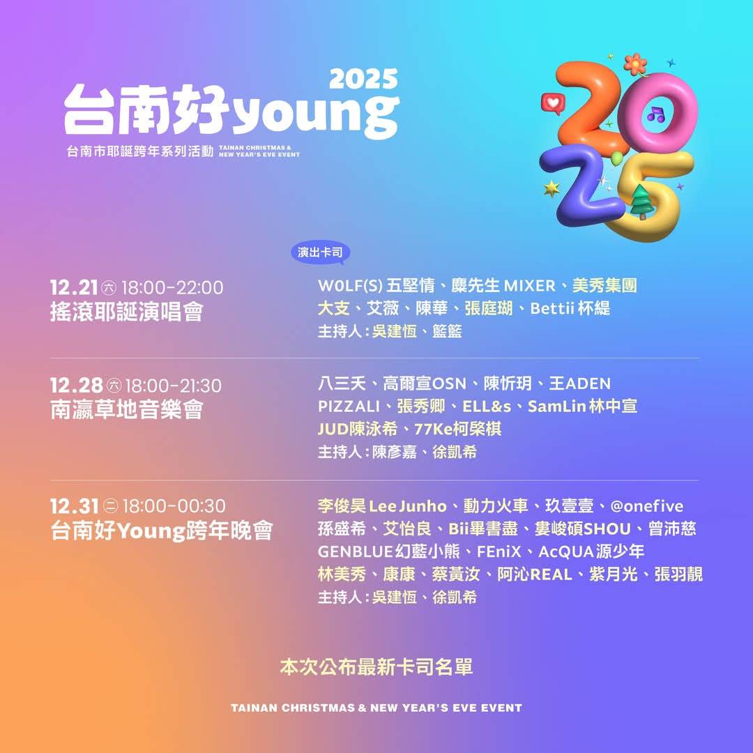 台南,台南跨年,跨年,跨年景點,台南燈節,台南活動,跨年活動,曙光,日出,跨年演唱會,跨年攻略,跨年連假攻略