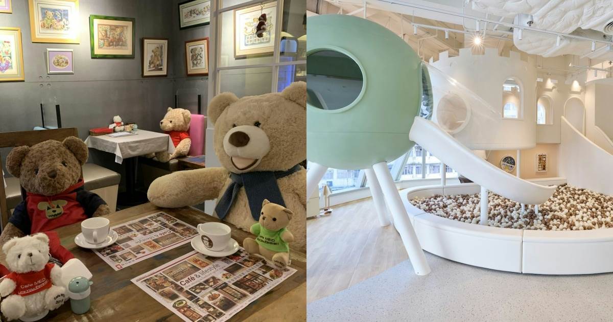 Origami Kids Cafe 紙飛機親子餐廳,大樹先生的家Mr Tree,熊小館 Cafe MED,炑八韓烤親子餐廳,Subtle Island,Cafe Roma,智寶星親子餐廳 Whizbo Kid Cafe,唐 Tongs Road House Seafood  Grill,煌苑,Cube O  Journey with Seajellies,Jello  Mellow,Q Time Café,Transformers The ARK,香港親子餐廳
