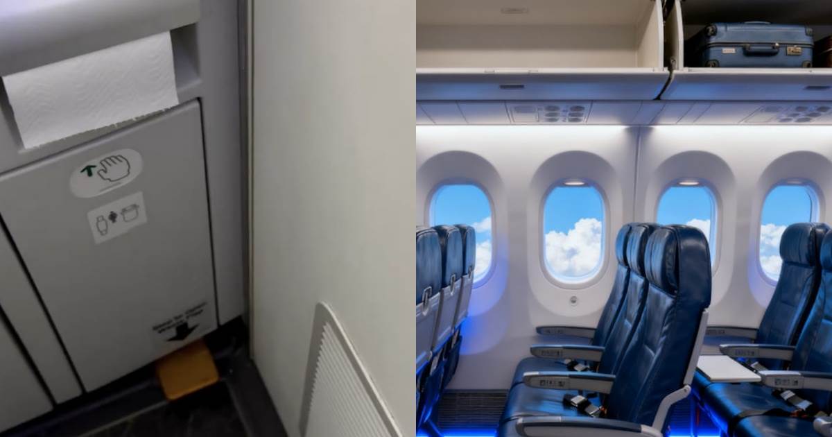 飛機廁所的垃圾桶有隱藏開關?旅遊達人教你如何使用 ,,