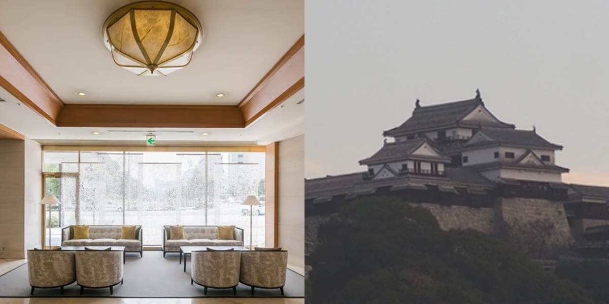 日本愛媛松山 HOTEL MYSTAYS飯店,在房間就能看到松本城 ,,