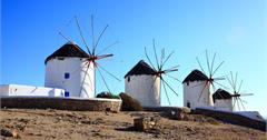 希臘自助行-卡特米利風車 (Windmills of Kato Myli)五風車，Mykonos島上欣賞日落取景時絕佳的地點，攝影人的影像天堂，米克諾斯拍攝夕情景點，世界100大必遊勝地