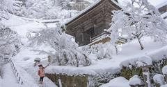日本東北山形景點│山寺立石寺雪景，超夢幻雪景療癒心靈
