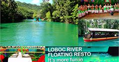 菲律賓薄荷島美食│Loboc River Cruise羅伯河遊船漂流，竹筏遊河岸風光，超有特色的菲式河岸自助料理