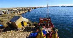 337 【祕魯】南美第一大湖：的的喀喀湖Lago Titicaca，漂浮的蘆葦島