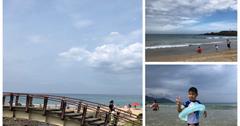 新北景點｜每到夏天就是去海邊，金沙灣海濱公園淺灘戲水踏浪玩到不想回家