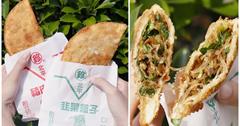 光看就流口水！大甲人氣銅板美食，半煎半炸的金黃半月餡餅與韭菜盒子