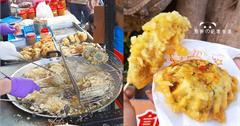 苗栗通霄｜東北香粑粑：麵衣薄而酥脆，內餡飽滿豐富且多汁，獨家辣醬絕對必加！白沙屯必吃美食