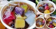 苗栗後龍｜彩色粉粿冰 vs. 彩色芋圓冰，要點哪碗？「粉粿姨手感甜點」「金豐玉漿玉圓製造所」，後龍慈雲宮美食推薦