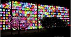 2021年太平洋溫泉季｜瑞穗英雄湯展區：日式浪漫庭園風，夜遊五彩繽紛燈籠光廊、情人橋、粉色櫻花、溫泉浴桶