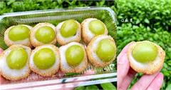 台北｜南機場夜市特色美食！「Q麻吉古早味麻糬」限定青葡萄口味像極了綠寶石