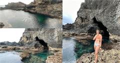 綠島｜藍洞+大小翠湖：跳水秘境大公開！藍寶石般的海面