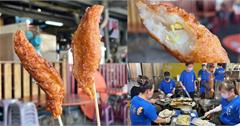 屏東｜瑞字號旗魚黑輪：東港華僑市場排隊名店，1支只要10元銅板價，一上架迅速秒殺
