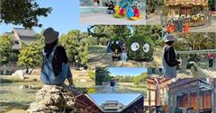 彰化親子走春，到萬景藝苑欣賞復古庭園造景、小孩最愛彎彎滑森樂園