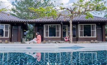 【埔里住宿推薦】水鄉渡假villa，水池、泳池，四周水面環繞的度假木屋
