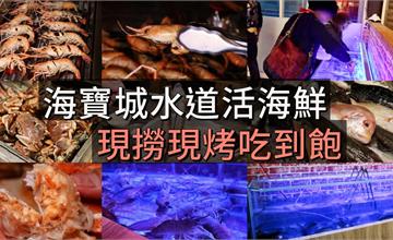 桃園吃到飽｜海寶城複合式碳烤，水道活海鮮-泰國蝦、螃蟹、生蠔燒烤火鍋美食