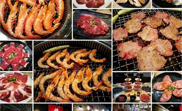 桃園│玖樓燒肉料理(玖樓菜單)，桃園燒烤吃到飽高cp，懶人剝殼鮮蝦好棒棒