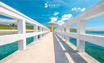 澎湖｜小池角雙曲橋，蒂芬妮綠海色上的潔白橋身