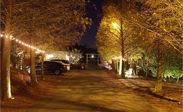 台中沙鹿｜MITAKA 3e CAFE龍貓夜景咖啡：夜裡的黃金森林好迷人，浪漫夕陽與美麗夜景盡收眼底