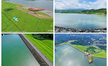  雲林古坑｜雲林斗六古坑景點：湖山水庫，翠綠草皮、湖光山色
