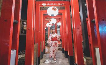 南投｜溪頭妖怪村，穿上和服漫步在入夜後的日本小鎮中