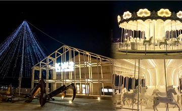 高雄｜棧貳庫白色旋轉木馬，夜晚浪漫散步，網美場景約會去