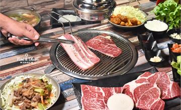 台中｜韓式燒肉推薦，紅大福韓式烤肉，帥氣韓國歐巴桌邊幫烤，生菜、小菜吃到飽