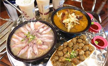 臺南｜金三益健康茶飲（林森店），每日限量浮誇系意麵，小卷、鳳螺放好放滿，薑母鴨分量十足