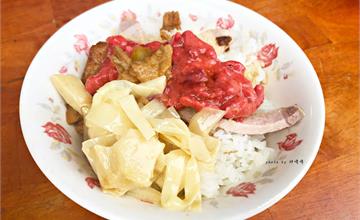 雲林｜土庫古早味食堂，川龍食堂，招牌紅糟肉飯，還有隱藏版餐點！土庫第一市場附近，用餐時間座無虛席