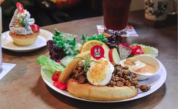 台北西門町｜插畫家咖啡廳，貳拾陸巷Somebody CAFE，森林系餐簡餐下午茶