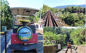 苗栗三義｜舊山線鐵道自行車RailBike，必玩人氣C路線！一覽3-6號隧道、鯉魚潭和龍騰斷橋美景