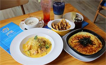 嘉義｜努逗風味館嘉義店，海洋風平價式義大利麵、燉飯、焗烤，聚會聊天餐廳推薦