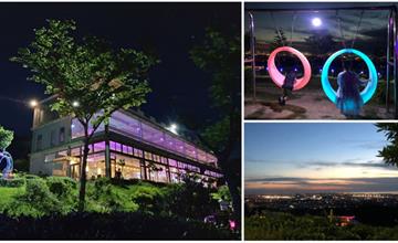 桃園蘆竹｜海灣星空咖啡館：蘆竹最美景觀餐廳，百萬夜景來臨前的夕陽超美！