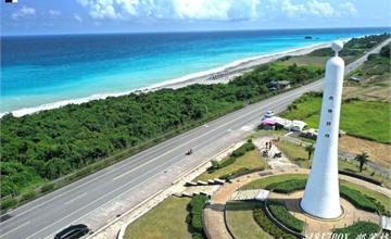 花蓮豐濱｜靜浦北回歸線界標：北緯23.5度，臨海台11線公路白色巨大界標！