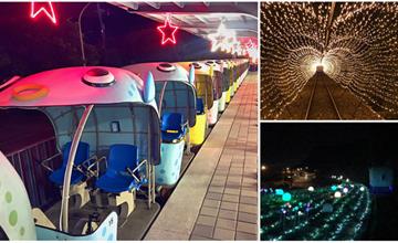 新北瑞芳｜深澳鐵道自行車：夏夜璀璨限定藝術光雕星光版！快來享受滿天星光與美麗燈光秀的夜騎自行