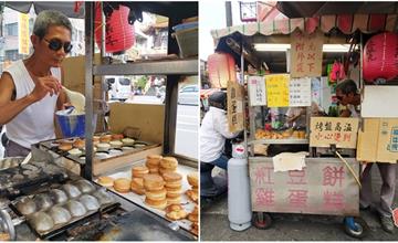台南永康│阿公阿嬤牌的古早味：大灣市場無名雞蛋糕&紅豆餅