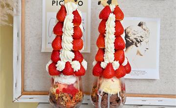 台中│Chill Chill cafe&food，不必飛大阪也吃的到草莓鐵塔，只到四月～