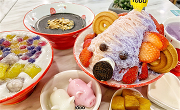 台南｜ICE YODO：療癒系雙色超萌泰迪熊雪花冰，天然雙色萌翻大家～台南網美冰店